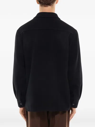Fursac Button-up Wool Jacket In Black