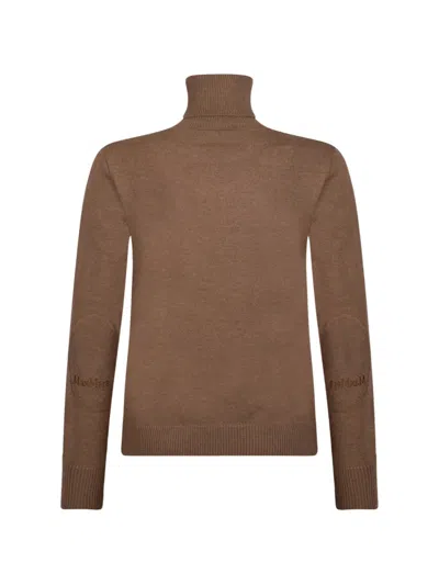 S Max Mara Elbow-patch Roll-neck Sweater In Multi