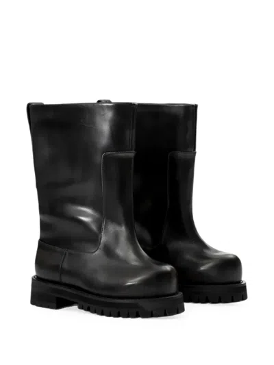 Protocol Index Distressed Sculpted Boots In Black