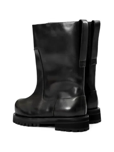 Protocol Index Distressed Sculpted Boots In Black