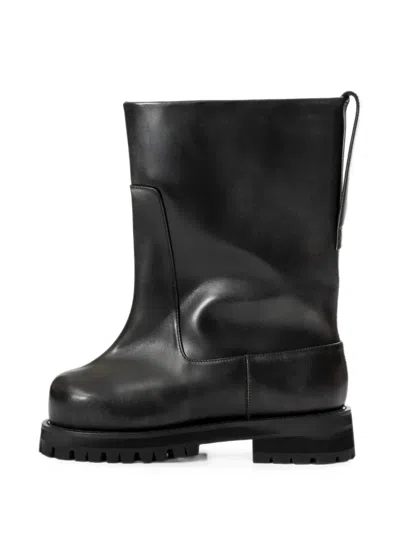 Protocol Index Distressed Sculpted Boots In Black