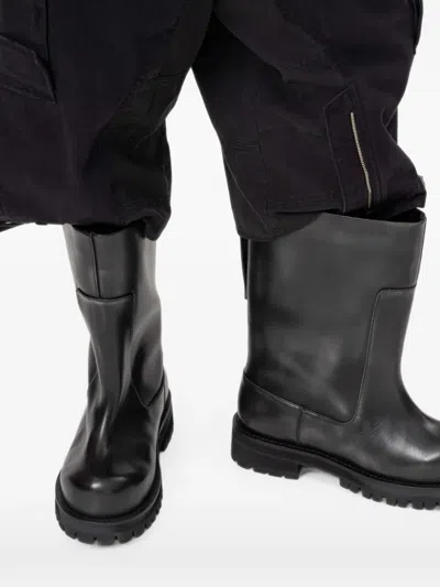 Protocol Index Distressed Sculpted Boots In Black