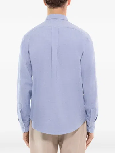 Fursac Dot-pattern Button-front Shirt In Blue