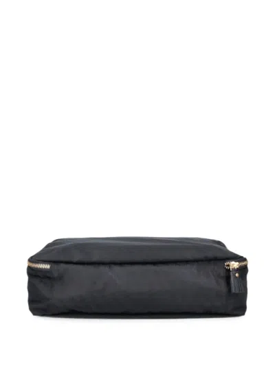Anya Hindmarch Recycled Nylon Handbag With Leather Trim In Black