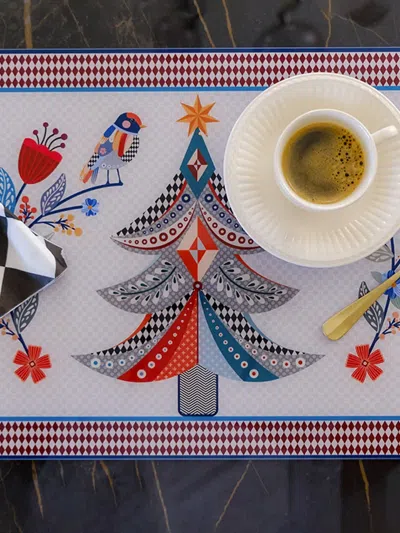 Vesta Table Linens Red Uni In Multi