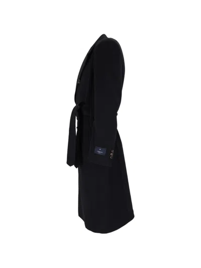 Tombolini Zero Gravity Double-breasted Coat In Black