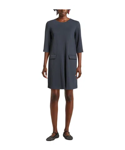 Weekend Max Mara Solid Flared Dress In Blue