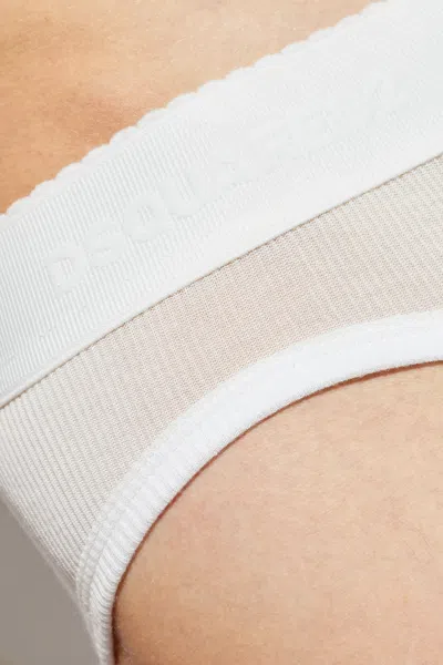 Dsquared2 Logo-waistband Briefs In White