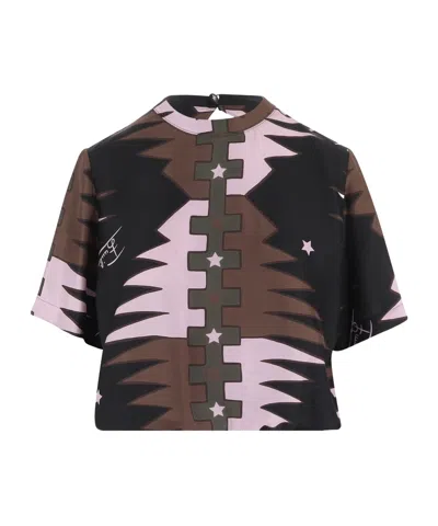 Pucci Valdimontone Printed Silk T-shirt In Multi