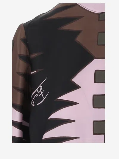 Pucci Valdimontone Printed Silk T-shirt In Multi
