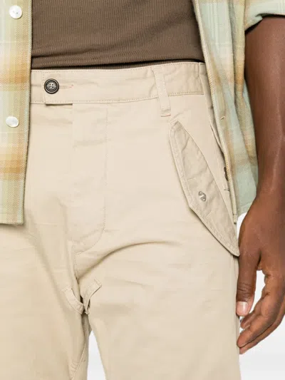 Dsquared2 Flap-pocket Trousers In Neutral