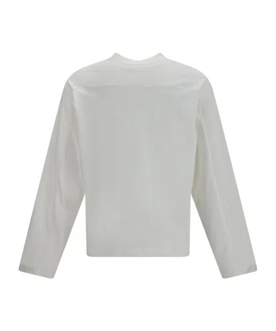 Entire Studios Shoulder-insert Long-sleeve T-shirt In White