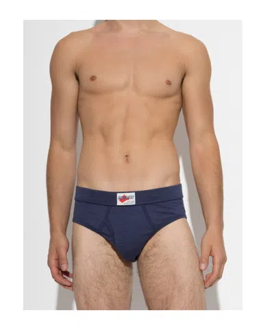 Dsquared2 Ski Pass Briefs In Blue