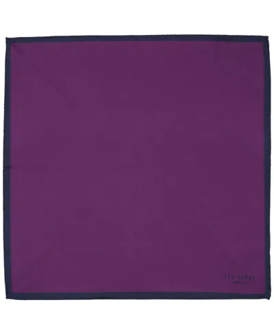 Ted Baker Men's Solid Pocket Square In Purple