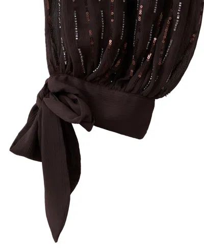 Mango Sequin Harem Pants In Brown