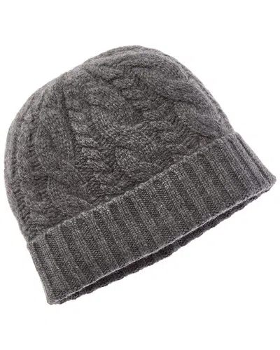 Sofia Cashmere Sofiacashmere Cable Cashmere Hat In Gray