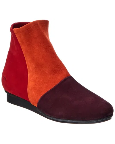 Arche Ninaty Leather Bootie In Red