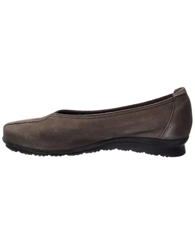 Arche Barene Leather Flat In Brown