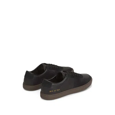 Common Projects Bball Duo Suede-trimmed Leather Sneakers In Black