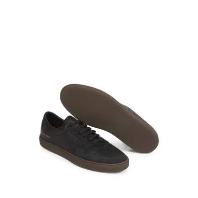 Common Projects Bball Duo Suede-trimmed Leather Sneakers In Black