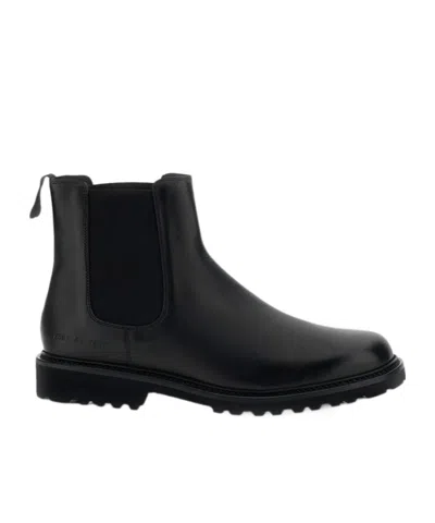 Common Projects Piuma Leather Chelsea Boot In Black