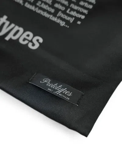 Prototypes Logo-print Drawstring Clutch Bag In Black