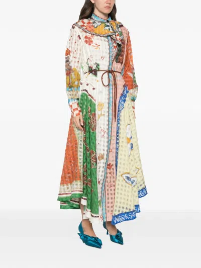 Alemais Patchwork-printed Dress In Multi