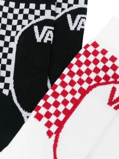 Vans Check-pattern Logo-print Socks (set Of Three) In Multi