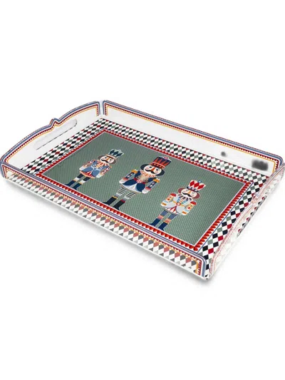 Vesta Nutcracker Diamond-patterned Tray In Multi