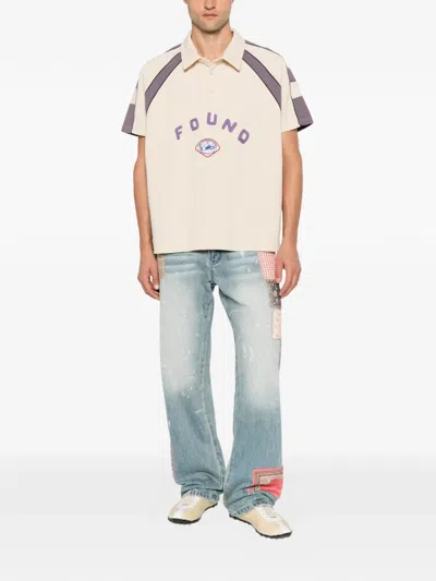 Found Patchwork Paint-splatter Jeans In Blue