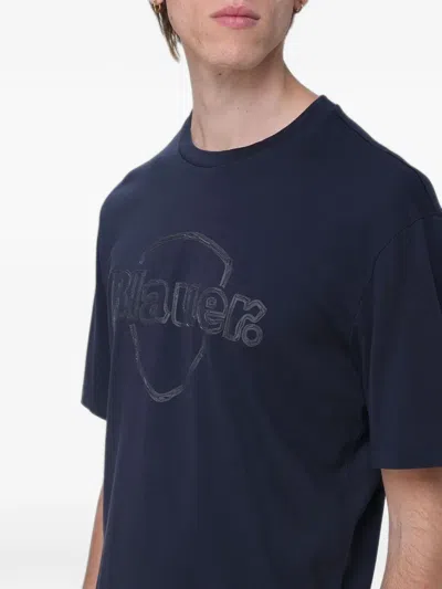 Blauer Logo-print Cotton T-shirt In Blue