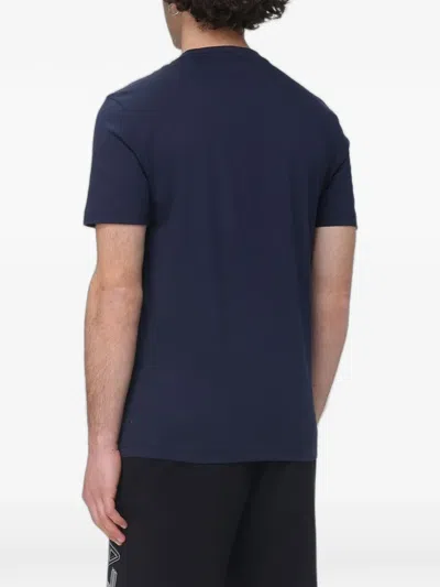 Ea7 Logo-print T-shirt In Blue