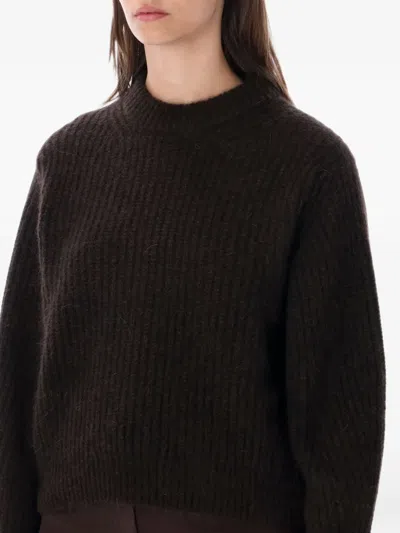 Sessun Oversized Mock Neck Sweater In Brown