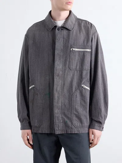 Visvim Eclair Denim Jacket In Gray