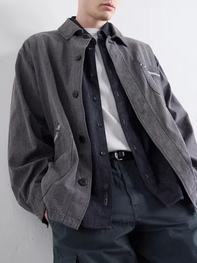 Visvim Eclair Denim Jacket In Gray