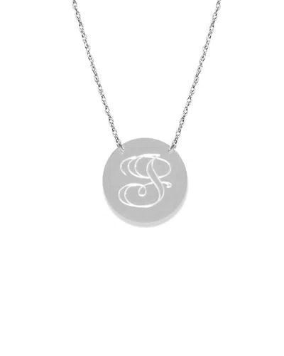 Jane Basch Silver Script Initial Pendant (a-z) In Metallic