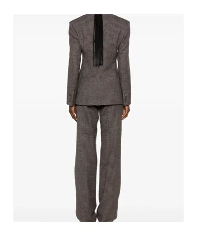 Etro Check-pattern Single-breasted Jacket In Brown