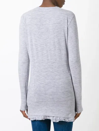 Dsquared2 Oversize Ruffled Hem T-shirt In White