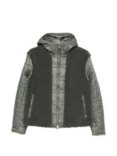 Bogner Bibi Quilted Plush-trim Shell Jacket In Green