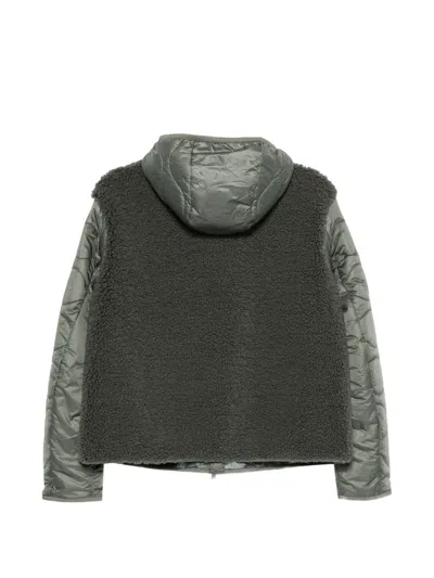 Bogner Bibi Quilted Plush-trim Shell Jacket In Green