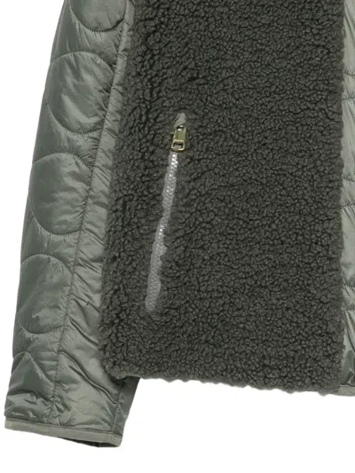 Bogner Bibi Quilted Plush-trim Shell Jacket In Green