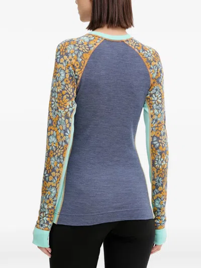 Smartwool Floral-print Raglan-sleeve Base Layer In Multi