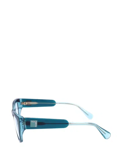 Max & Co Rectangle-frame Glasses In Blue
