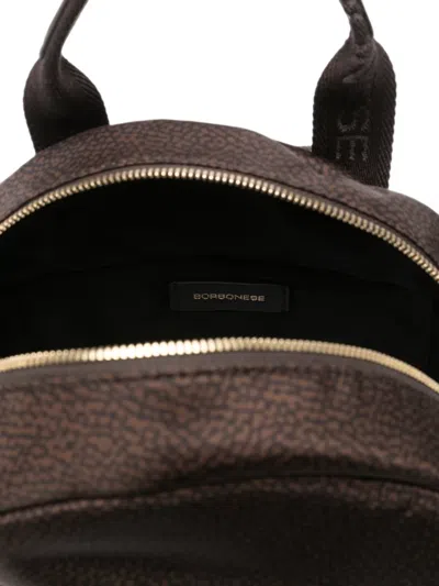 Borbonese Opthytis-print Backpack In Brown