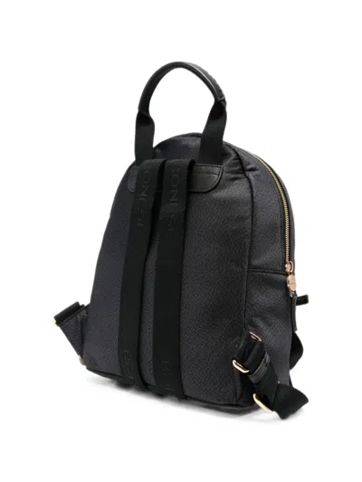 Borbonese Graffiti-print Backpack In Black