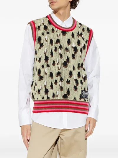 Pdf Leopard-patterned Knitted Vest In Multi