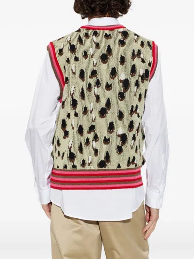 Pdf Leopard-patterned Knitted Vest In Multi