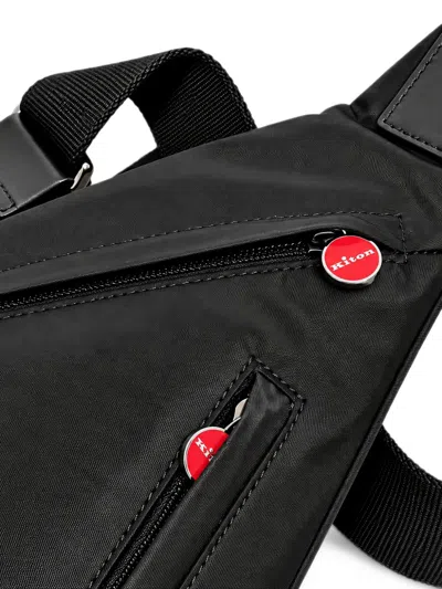 Kiton Logo-plaque Backpack In Black