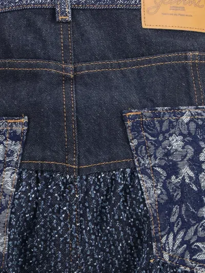 Ganni Patchwork Jeans In Blue