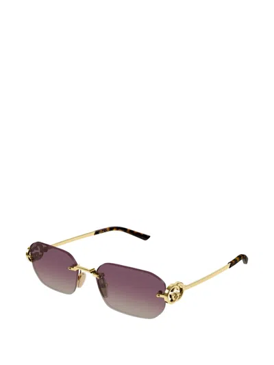 LOGO-DETAIL RECTANGLE-FRAME SUNGLASSES